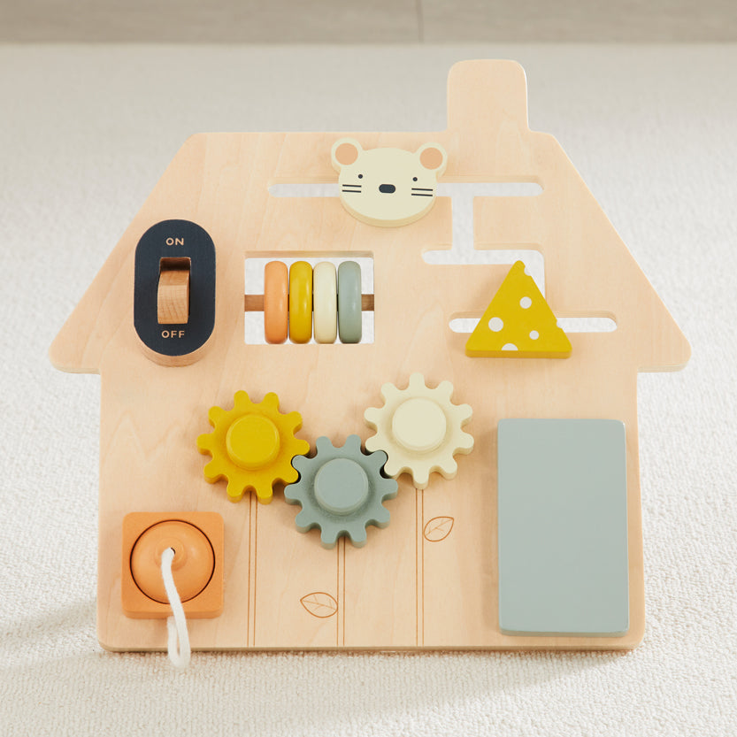 On-the-Go Busy Board & Rainbow Nesting Blocks